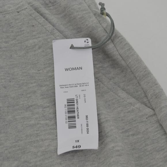 Liz Claiborne Light Gray Side Slit Midi Skirt Pockets Warm 1X - Picture 9 of 16